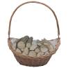 Durable Firewood Basket with Handle | Rustic Brown Willow