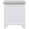 Elegant White Bedside Cabinets, 2 pcs - Durable Paulownia Wood