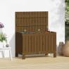 Garden Storage Box Honey Brown 76x42.5x54 cm Solid Wood Pine Colour honey brown pine Size 76 x 42.5 x 54 cm 