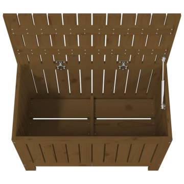 Garden Storage Box Honey Brown 76x42.5x54 cm - Solid Pine Wood