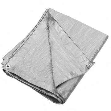 Tarpaulin 90 g/m² 6x10 m Grey HDPE - Durable & Versatile Cover