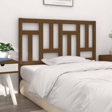 Stylish Honey Brown Pine Bed Headboard - 205.5x4x100 cm