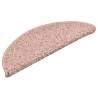 Light Pink Carpet Stair Treads - 15 pcs | HipoMarket