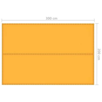 Outdoor Tarp 3x2 m Yellow - Versatile Camping Solution