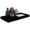 High Gloss Black Floating Wall Shelf - Stylish & Durable