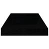 High Gloss Black Floating Wall Shelf - Stylish & Durable