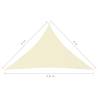 Sunshade Sail Oxford Fabric Triangular 4x4x5.8m - Cream