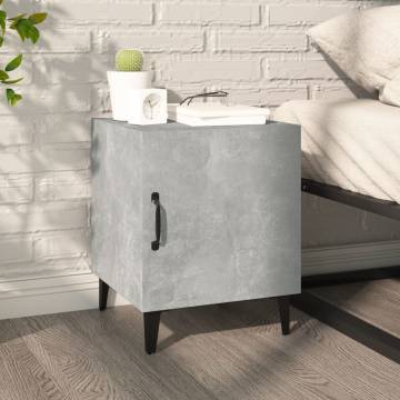 Concrete Grey Bedside Cabinet - Stylish & Functional Storage