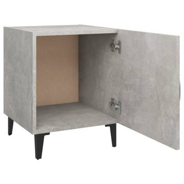 Concrete Grey Bedside Cabinet - Stylish & Functional Storage