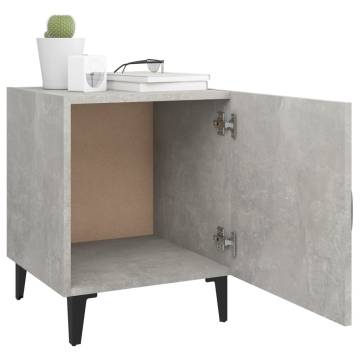 Concrete Grey Bedside Cabinet - Stylish & Functional Storage