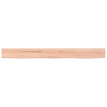 Light Brown Wall Shelf - Solid Oak - 100x10x4 cm | Hipo Market