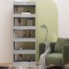 Sleek Concrete Grey Book Cabinet & Room Divider | HipoMarket