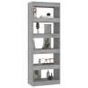 Sleek Concrete Grey Book Cabinet & Room Divider | HipoMarket