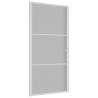 Stylish White Matt Glass and Aluminium Interior Door 102.5x201.5 cm