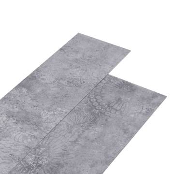 Self-adhesive PVC Flooring Planks - Cement Grey - 5.21 m²