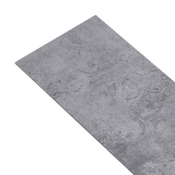 Self-adhesive PVC Flooring Planks - Cement Grey - 5.21 m²