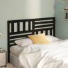 Stylish Black Bed Headboard - Solid Pine Wood 156x4x100 cm