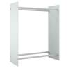 Firewood Rack White - Durable Tempered Glass Storage Solution