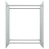 Firewood Rack White - Durable Tempered Glass Storage Solution