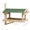 Bird Feeder Solid Wood 35x29.5x21 cm - Durable & Stylish