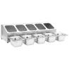 Gastronorm Container Holder with 5 GN 1/6 Pan - Stainless Steel