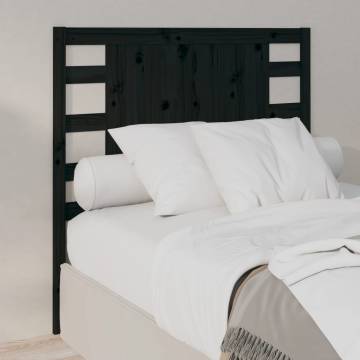 Headboard Black 106x4x100 cm Solid Wood Pine | HipoMarket