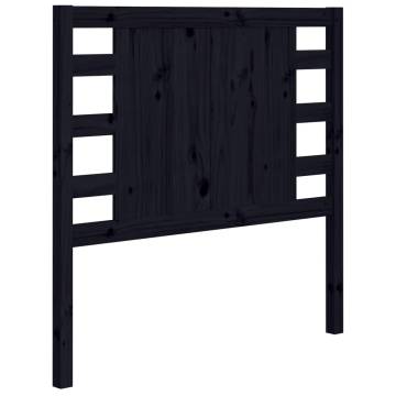 Headboard Black 106x4x100 cm Solid Wood Pine | HipoMarket