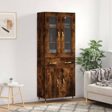 Highboard Smoked Oak 69.5x34x180 cm - Elegant Storage Solution