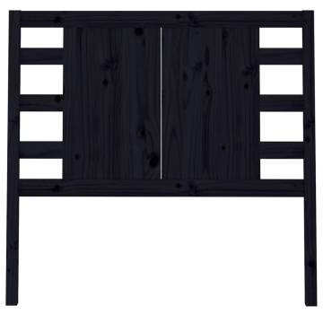 Headboard Black 106x4x100 cm Solid Wood Pine | HipoMarket