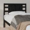 Headboard Black 106x4x100 cm Solid Wood Pine | HipoMarket