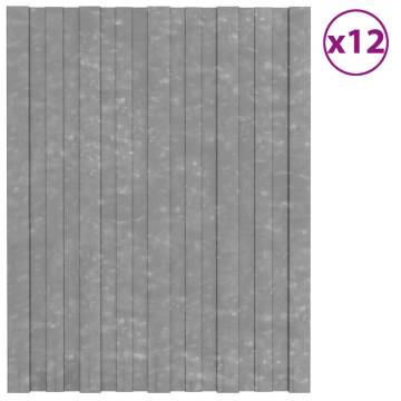 Galvanised Steel Roof Panels - 12 pcs, 60x45 cm - Durable & Strong