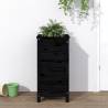 Garden Planter Black 40x40x78 cm Solid Wood Pine Colour black pine Size 40 x 40 x 78 cm Quantity in Package 1 