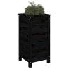 Garden Planter Black 40x40x78 cm - Solid Pine Wood