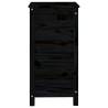 Garden Planter Black 40x40x78 cm - Solid Pine Wood