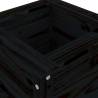 Garden Planter Black 40x40x78 cm - Solid Pine Wood