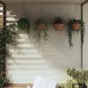 Hanging Planters 4 pcs with Coco Liners - Stylish Black Steel