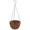 Hanging Planters 4 pcs with Coco Liners - Stylish Black Steel