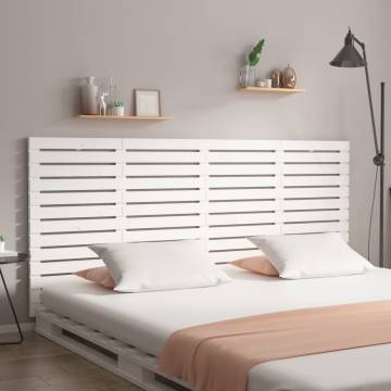 Elegant White Wall Headboard - Solid Pine 186x3x91.5 cm