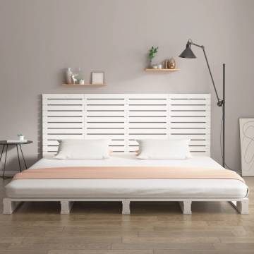 Elegant White Wall Headboard - Solid Pine 186x3x91.5 cm