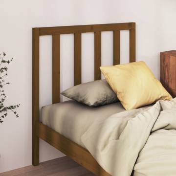 Stylish Honey Brown Pine Bed Headboard | 81x4x100 cm