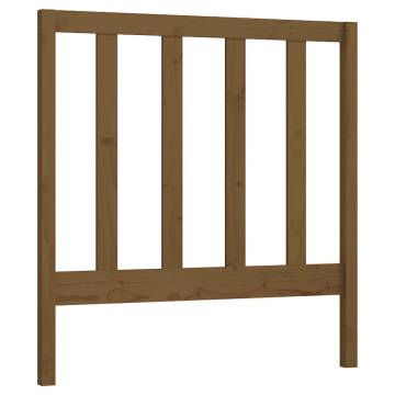 Stylish Honey Brown Pine Bed Headboard | 81x4x100 cm