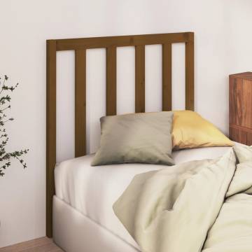 Stylish Honey Brown Pine Bed Headboard | 81x4x100 cm