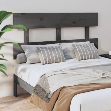 Grey Solid Wood Pine Bed Headboard - 138x3x81 cm