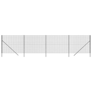 Wire Mesh Fence Anthracite 2x10m Galvanised Steel - Durable & Versatil