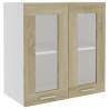 Hanging Glass Cabinet - Sonoma Oak 60x31x60 cm | HipoMarket