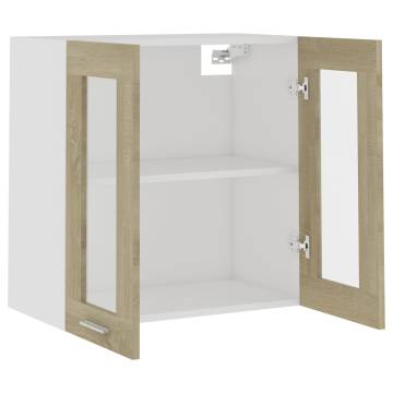 Hanging Glass Cabinet - Sonoma Oak 60x31x60 cm | HipoMarket