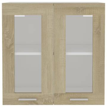 Hanging Glass Cabinet - Sonoma Oak 60x31x60 cm | HipoMarket