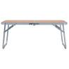 Folding Camping Table Brown Aluminium 60x40 cm | HipoMarket