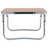 Folding Camping Table Brown Aluminium 60x40 cm | HipoMarket