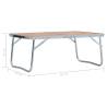 Folding Camping Table Brown Aluminium 60x40 cm | HipoMarket